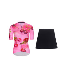 RIVANELLE jerseu scurt și fustă - CHERIE - negru/roz